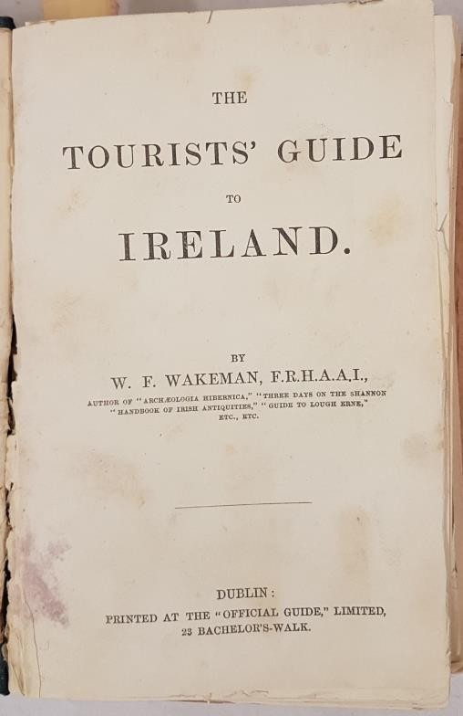 T J Westropp bound copy of 6 Tours or guides in Ireland, rebound by him as one vol Jan 1895 and with - Image 2 of 5