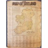 GENEALOGICAL MAP. Genealogical and History Map of Ireland showing the Five Kingdoms Meath, Ulster,