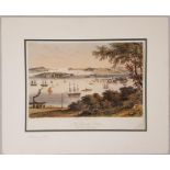 Large original coloured lithograph of “The Cove of Cork from Above Queenstown”. Lithographed by