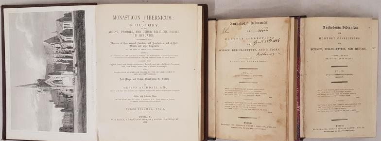 Anthologia Hibernica. Science, Belles-Lettres, History. 1794, volumes 2 and 4 bound in modern