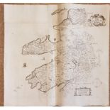 PETTY, Sir William. A Map of The County of Kerry from Sir William Petty's Hiberniae Delineatio.