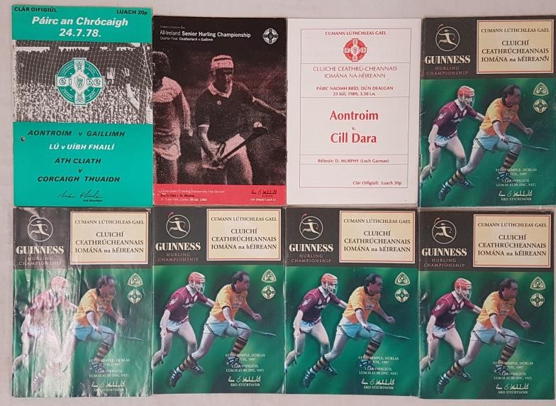All Ireland Senior Hurling Quarter Final Programmes - 1978-1997 (8)