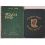 Genuine Irish Melodies and Songs, Glasgow, c1877, 4to with gilt title on cover, iv + 154 pps. Boosey