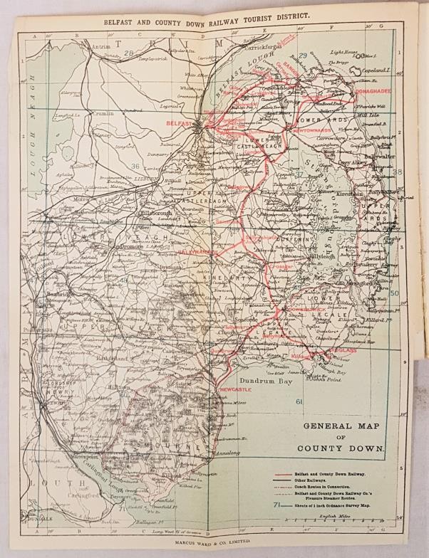 PRAEGER, Robert Lloyd. Belfast and County Down Railway Company. Official Guide to County Down and - Image 3 of 5