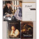 Art: Picasso Bon Vivant, 4to 1996. Rembrandt Studies, 1991. First Impressions Rembrandt, 1992. Sarah