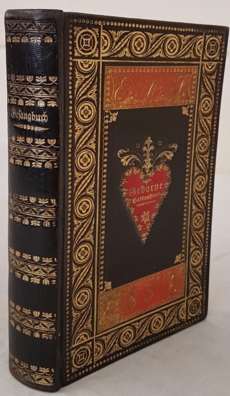 German Binding. Evangelfches Kirchengefangbuch. Gaffel, 1890. 8vo. Bound in attractive full black