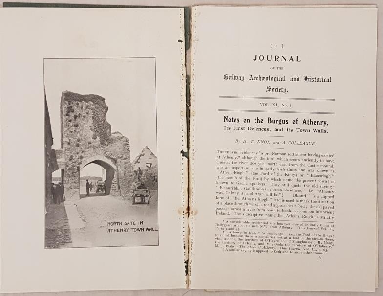 Notes on the Burgus of Athenry. Its first Defences and its Town Walls by H. T. Knox and a Colleague, - Image 2 of 3