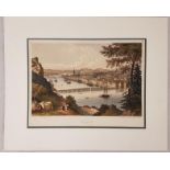 Large original coloured lithograph of “Waterford” by Newman & Co., C. 1860. Mounted.