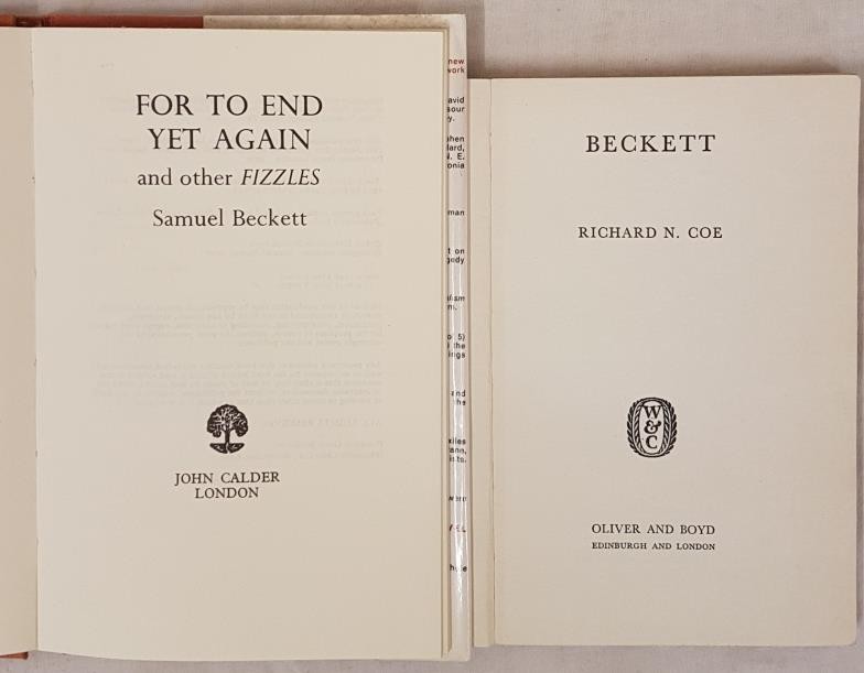 Samuel Beckett. For To End Yet Again and Other Fizzles. 1976. Fine d.j. and Richard N. Coe. Beckett. - Image 2 of 2