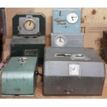 Five Various Vintage Time Recording Clocks