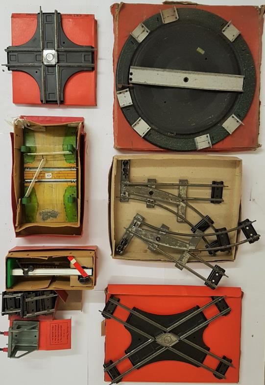 Collection of Hornby "0" Gauge Accessories - Tracks, Level Crossing, Rails, Signal Arm. etc. - 8