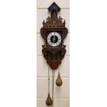 Dutch Zandam Style Clock and Pear Shaped Weights