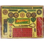 Meccano No. 1. No Lid. With Instruction Book. Wired into Original Box