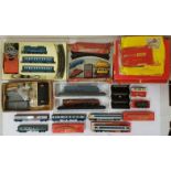 Collection of Triang Trains and Accessories, some empty display boxes