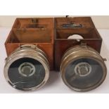 Two Pigeon Racing Clocks in Mahogany Cases