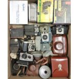 Box of Various Vintage Cameras
