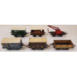 Collection of Six Hornby Wagons including Cadbury's Chocolate, G.W. Milk, L.M.S. etc. (6)