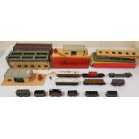 Collection of Hornby Dublo Railway Items to include 2 Goods Depot moulding kits, 2 engine shed