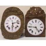 Two French Comtoise Wall Clocks A/F