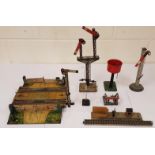 Collection of Hornby Railway Items to include Railway Crossing, Signals, Buffer Stop, etc.