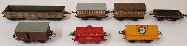 Collection of Seven Hornby Wagons including Portland Blue Circle Cement, Royal Daylight, LNER