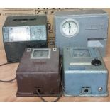 Four Vintage Metal Cased Time Recording Clocks