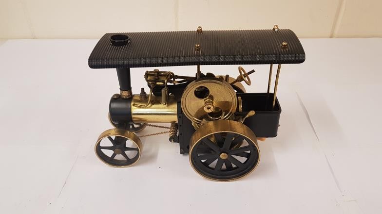 Wilesco D406 Steam Traction Engine black & brass - Germ Oils - Bild 3 aus 4