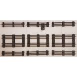 Hornby 0 Gauge 3-rail track straights, twin and singles, connector rail