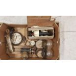 Box of Miscellaneous Instruments, Tilley Iron, etc.
