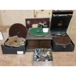 HMV Travel Gramophone, Table Top Gramophone and Gramophone Parts