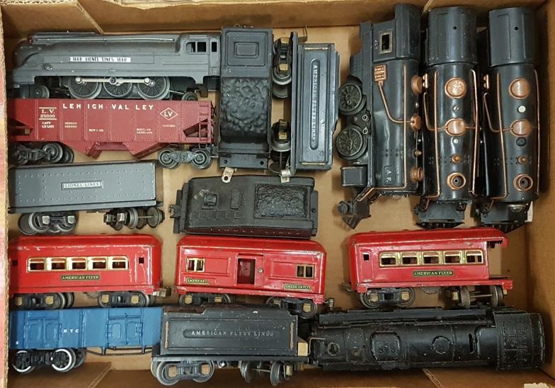 Good Box of Lionel and American Flyer Lines Locomotives and Tenders