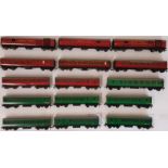 Collection of 15 Hornby Carriages to include Royal Mail, Guard etc.