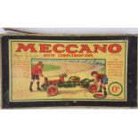 Meccano No. 0a with Instruction Book. Wired into Original Box