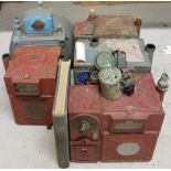 Five Vintage Gas Metres and Other Equipment
