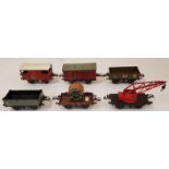 Collection of Six Hornby Wagons including LMS Liverpool Cables, LMS Open Truck, To Lift 10 Tons