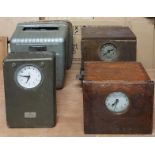 Four Vintage Time Recorder Clocks