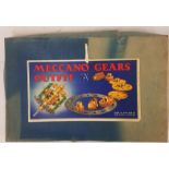 Meccano Gears Outfit "A" with Instruction Book. Wired into Original Box