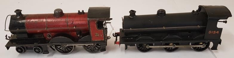 Bassett-Lowke 4-4-0 clockwork loco and another unmarked similar (2)