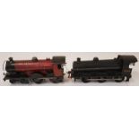 Bassett-Lowke 4-4-0 clockwork loco and another unmarked similar (2)