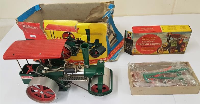 Wilesco D36 Old Smoky Steam Roller (boxed) and a Scalecraft Traction Engine