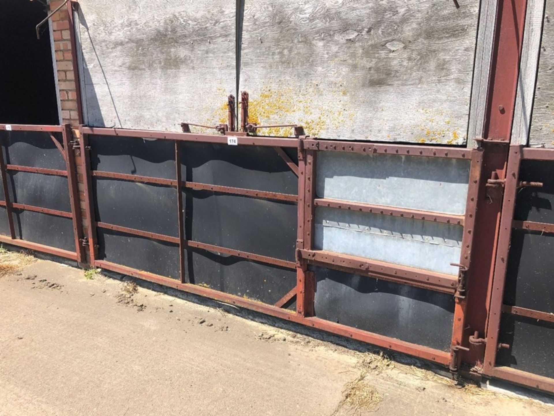 Approx 10ft box section livestock gate (sold in situ, buyer to dismantle)