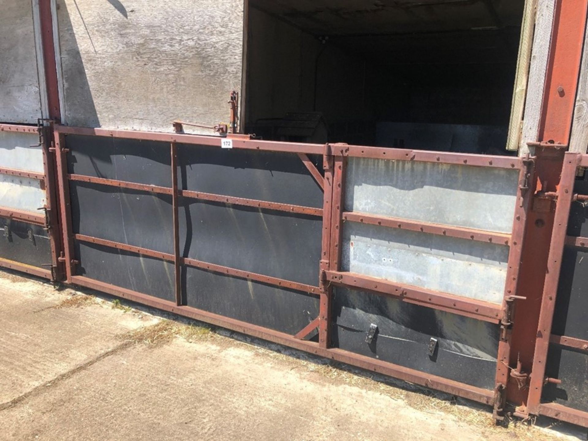 Approx 10ft box section livestock gate (sold in situ, buyer to dismantle)