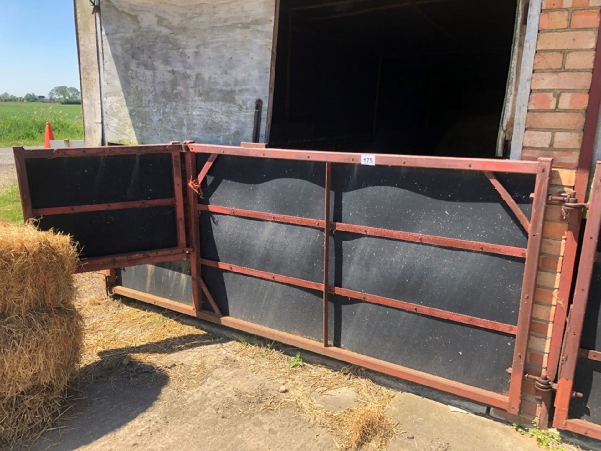Approx 10ft box section livestock gate (sold in situ, buyer to dismantle)