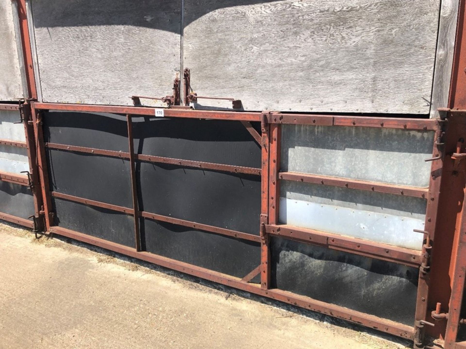 Approx 10ft box section livestock gate (sold in situ, buyer to dismantle)