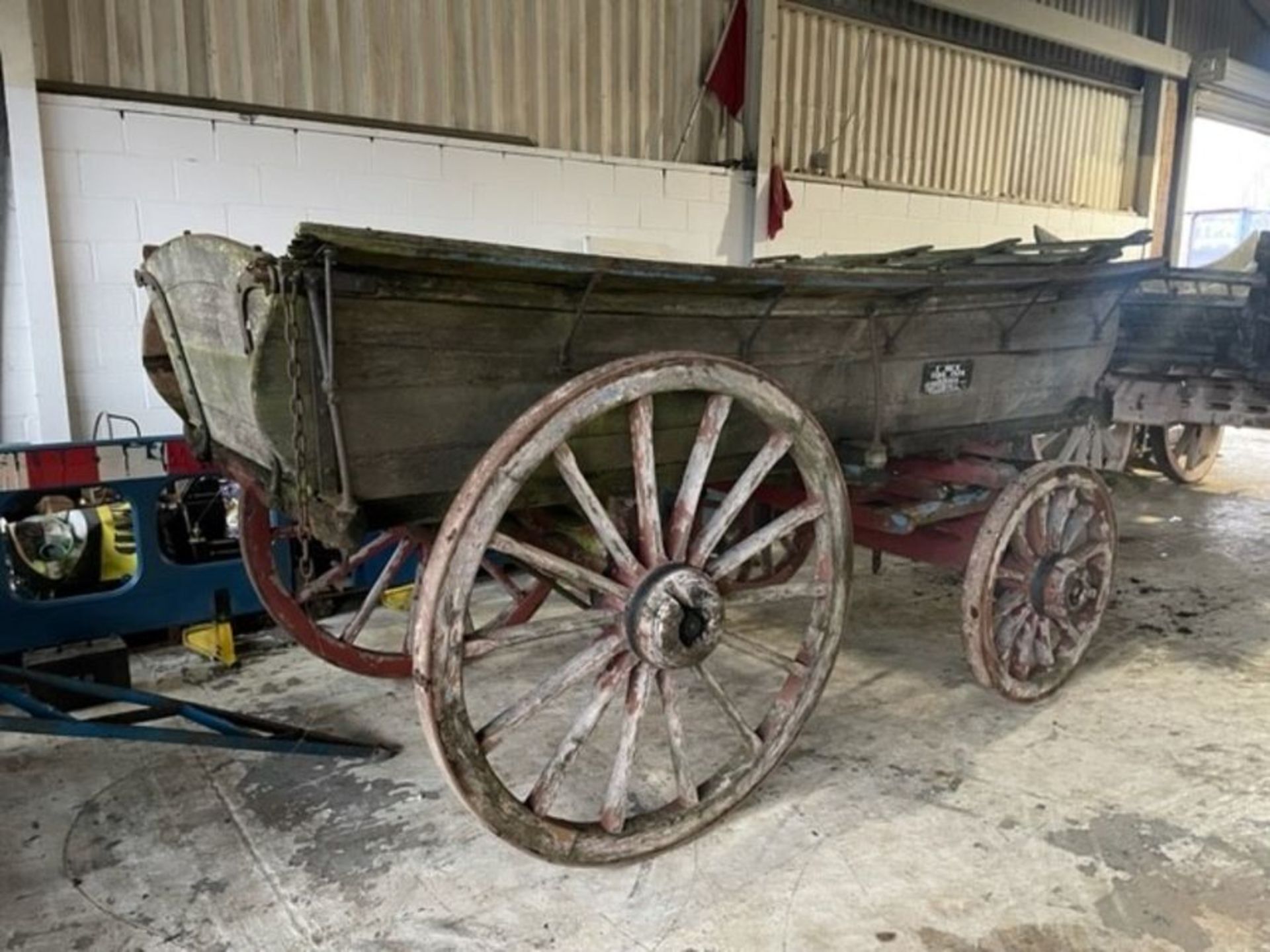 E Mack, Pond Farm, Bodham 4 wheel horse drawn wagon, Makers - Dobbs Bros, Mattishall - Image 4 of 4