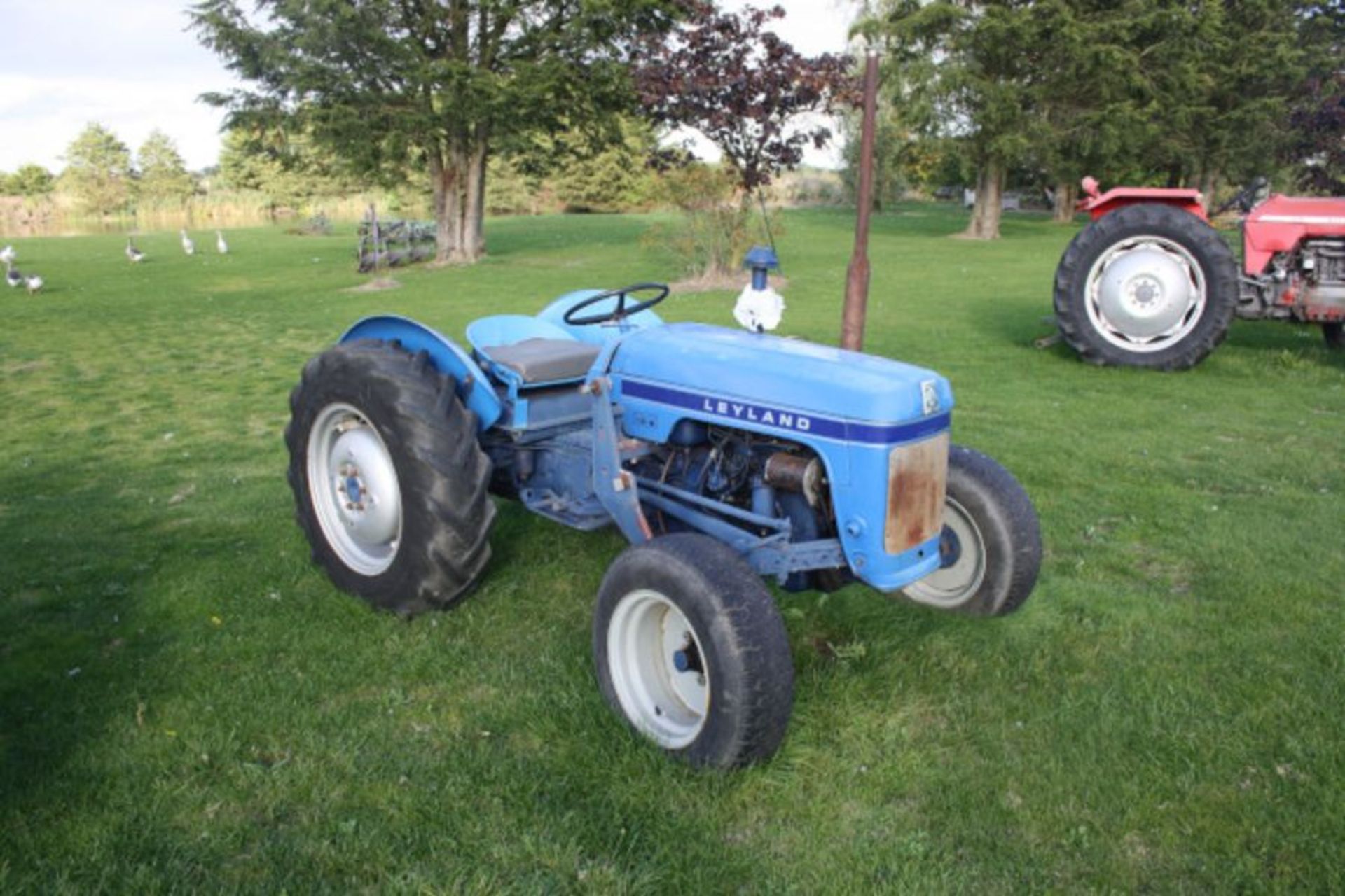 Leyland Nuffield 154 diesel, 866 hrs, SN 54D/301637/ -7129 with front loader brackets. 12.4-24 - Image 2 of 5