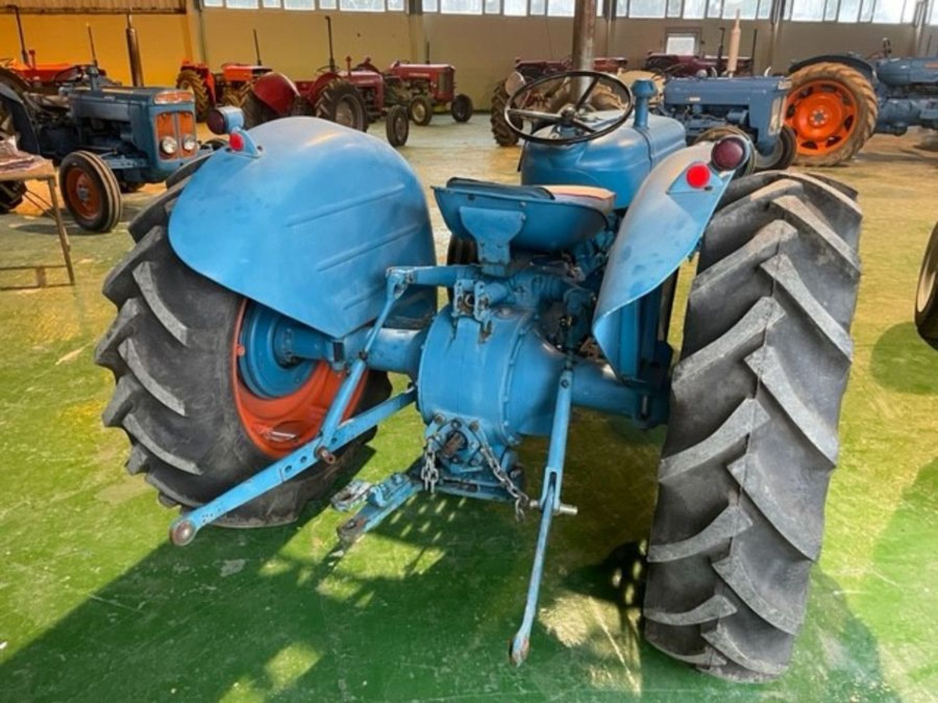 Fordson Dexta, Blue & Orange, new clock, with swinging draw bar. 12.4-28 rear tyres, 6.00-16 front - Image 4 of 4