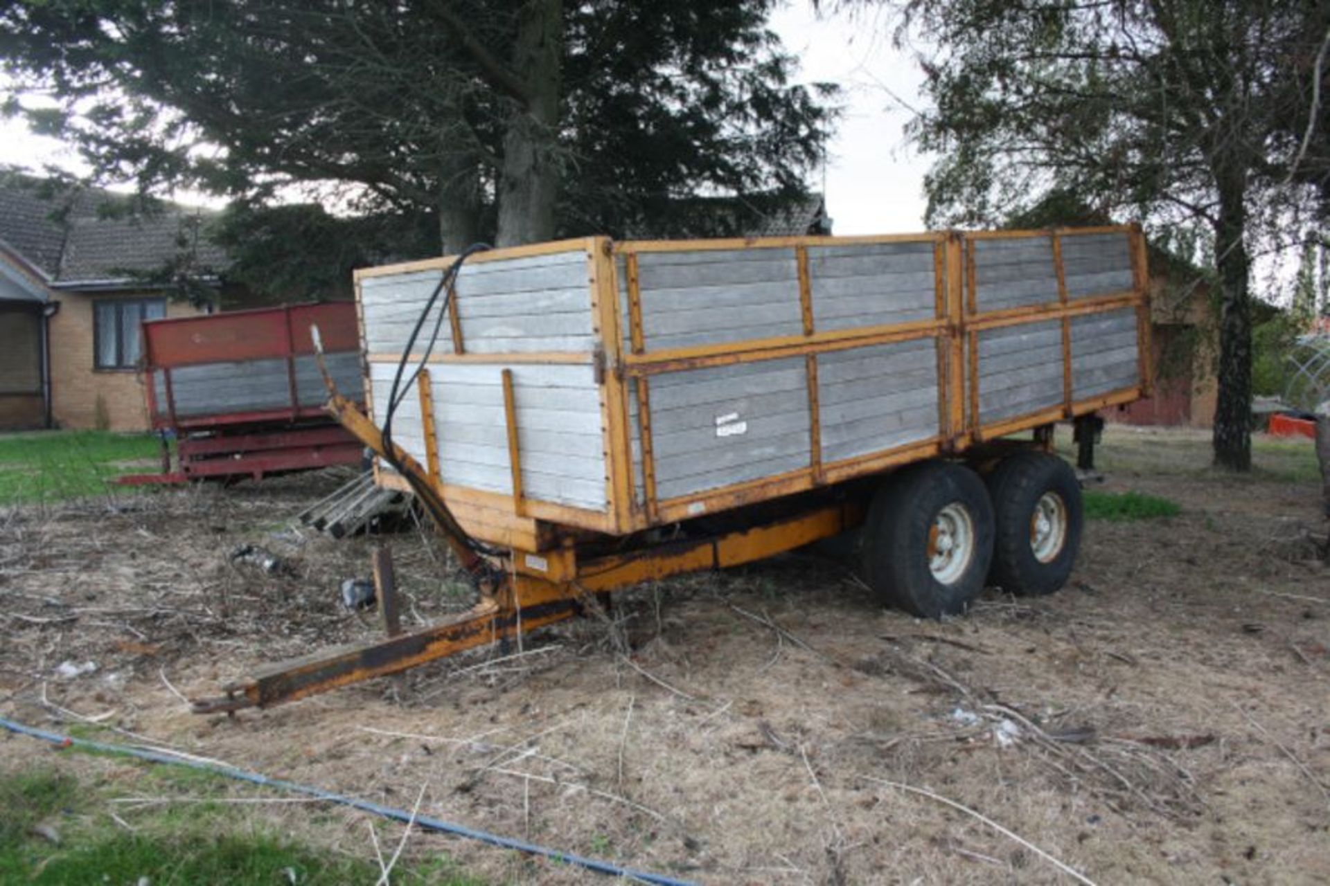 1979 T&F dual axle drop sided 10 ton trailer