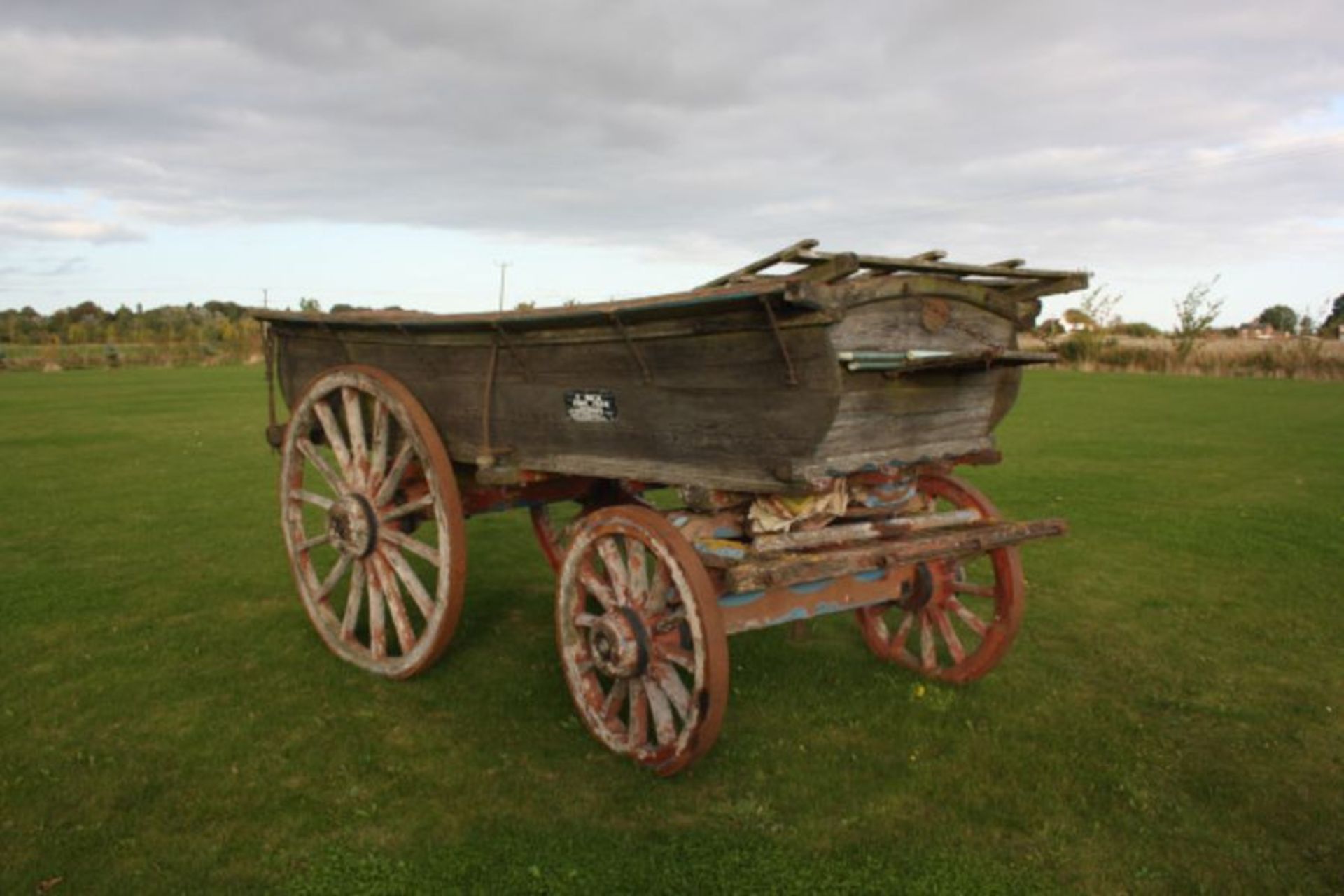 E Mack, Pond Farm, Bodham 4 wheel horse drawn wagon, Makers - Dobbs Bros, Mattishall