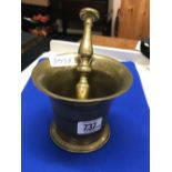 BRASS MORTAR & PESTLE